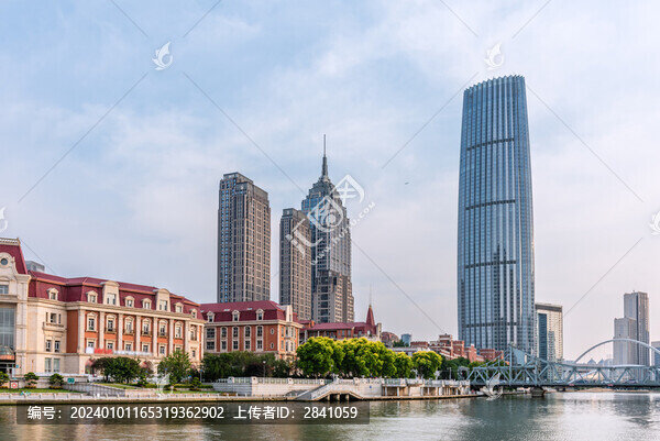 中國(guó)天津津?yàn)硰V場(chǎng)城市建筑風(fēng)景