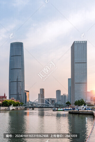 中國(guó)天津津?yàn)硰V場(chǎng)城市建筑風(fēng)景
