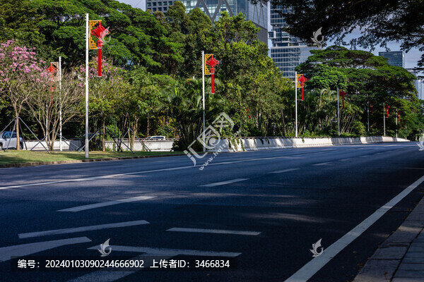 非高樓林立的普通深圳城市道路