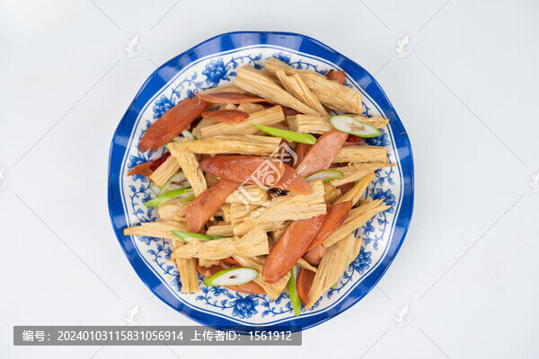 火腿腸炒腐竹