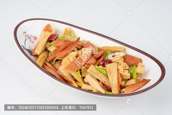 火腿腸炒腐竹