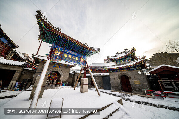 天津天后宮雪景