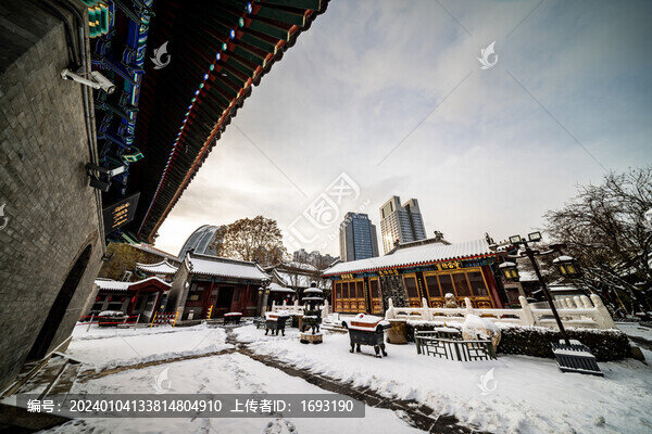 天津天后宮雪景