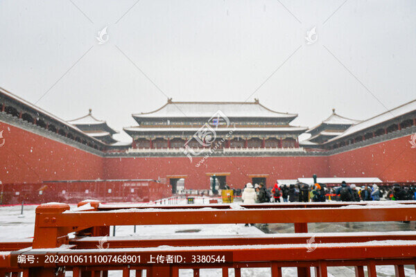 故宮雪景古代建筑下雪北京雪景