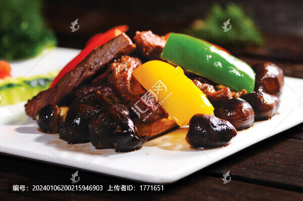 雞松茸炒牛肉
