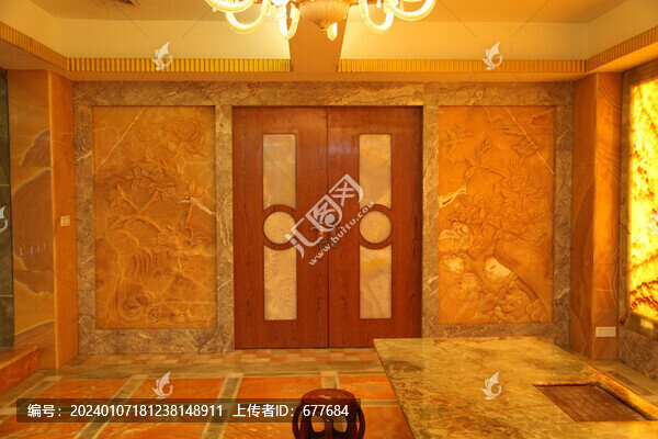 酒店石材工藝裝飾背景墻