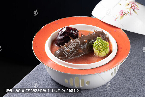 紅菇煨遼參