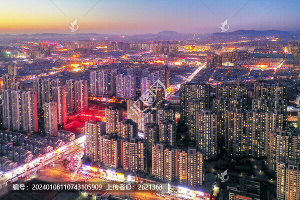 夜幕降臨萬家燈火