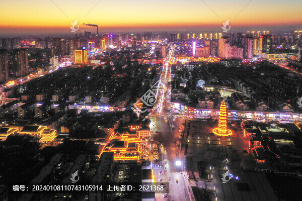 城市的夜景