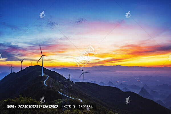廣西鐘山東嶺日出風(fēng)光大圖