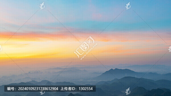 廣西鐘山東嶺日出風(fēng)光大圖