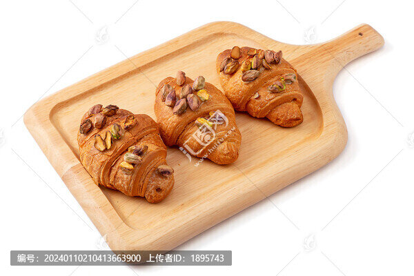 開心果可頌面包