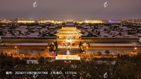 北京故宮雪景