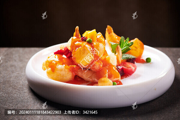 水果咕咾蝦球