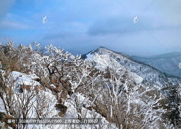 冬雪中的花脖山