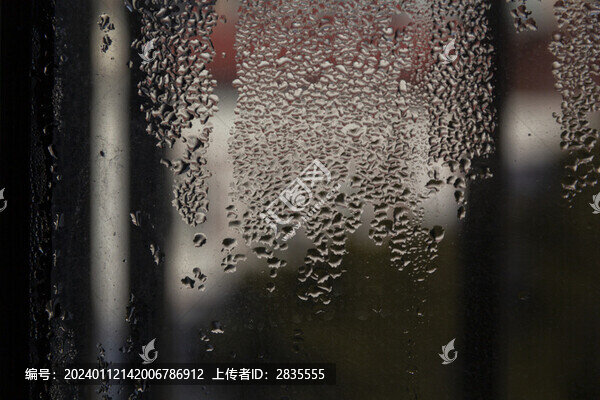 窗戶上的水珠水珠排列