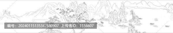 新中式山水浮雕