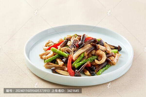 雞樅菌炒肚條