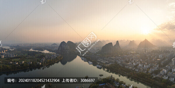 桂林市漓江山水城市風(fēng)光