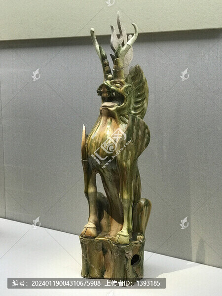 鞏義博物館三彩鎮(zhèn)墓獸