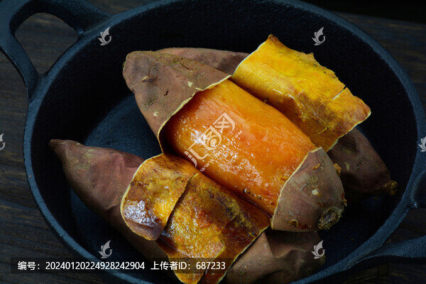烤紅薯烤煙薯