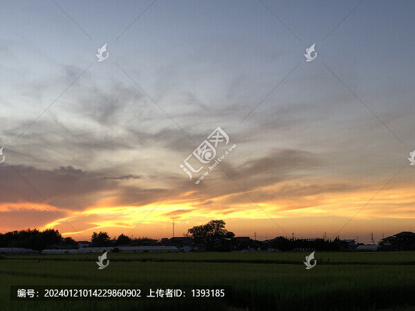 落日余暉天空幻彩