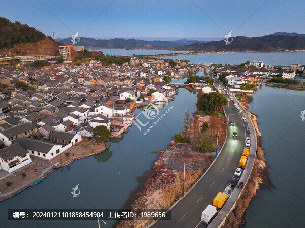 航拍東錢湖漁村