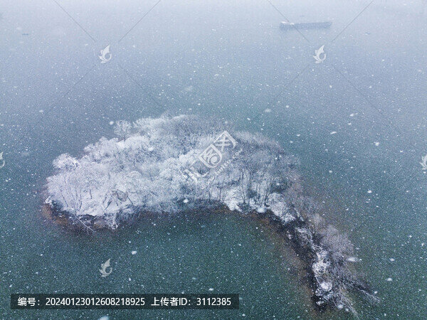 長沙龍洲的雪景