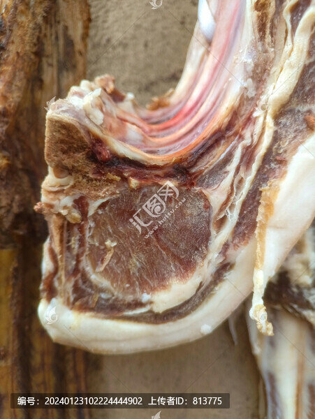 晾曬臘肉圖