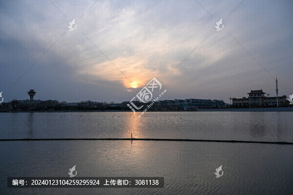 中國開封包公湖開封府建筑風(fēng)景