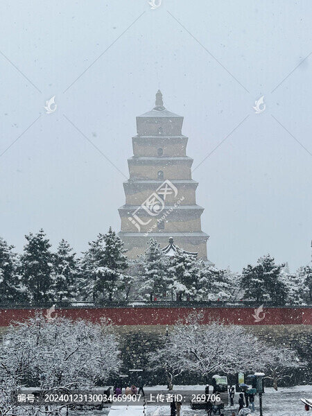 2024大雁塔雪景