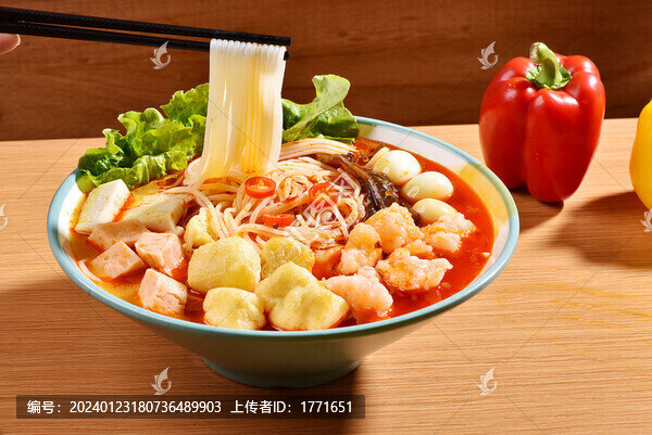 香辣蝦滑面