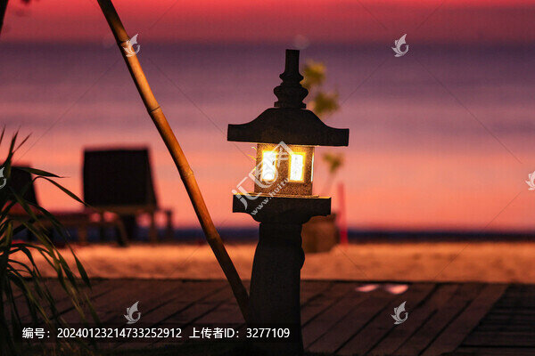 日落下的巴厘島自然風(fēng)光