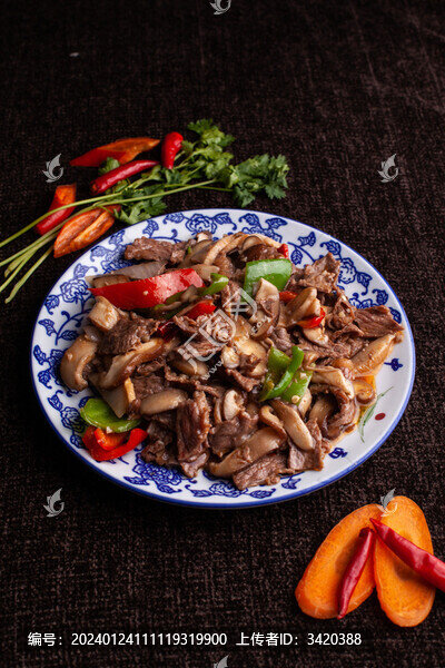 蘑菇炒牛肉