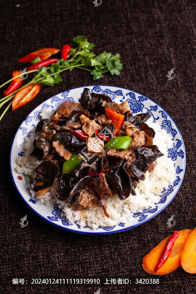 木耳牛肉蓋飯