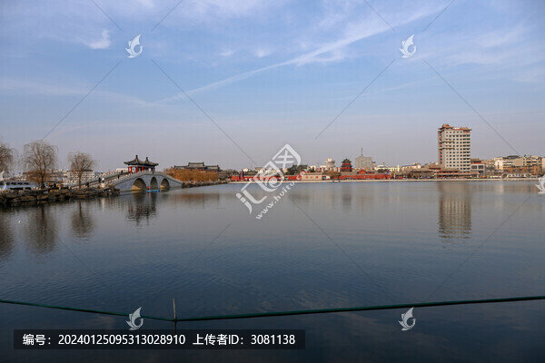 中國(guó)開封包公湖開封府建筑風(fēng)景