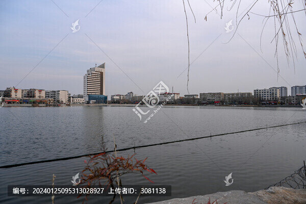 中國開封包公湖開封府建筑風景