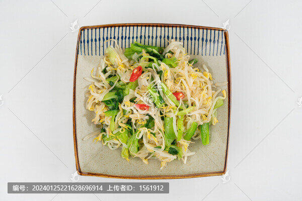 青菜拌豆芽