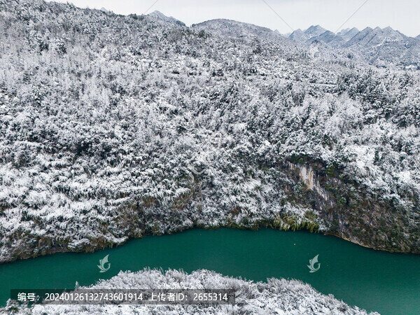 貴州黔東南大峽谷冬季雪景風(fēng)光