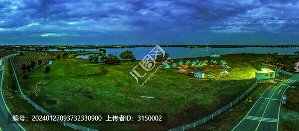 袁河西濕地公園夜景