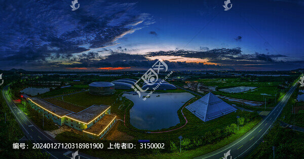 現(xiàn)代霧耕農(nóng)業(yè)園夜景