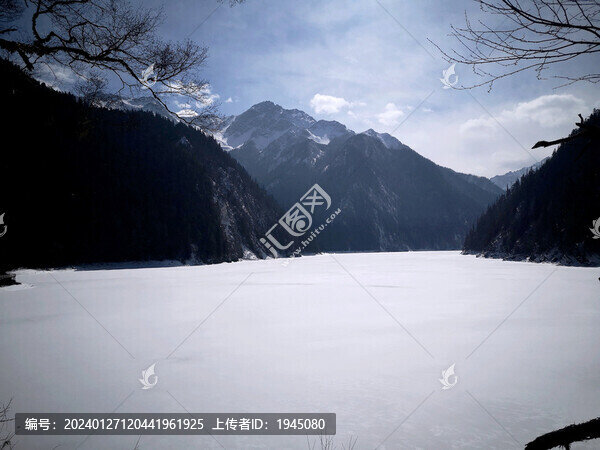 九寨溝長(zhǎng)海冬季