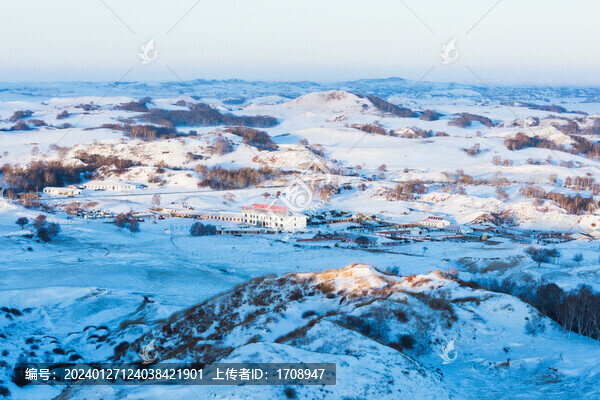 草原雪景