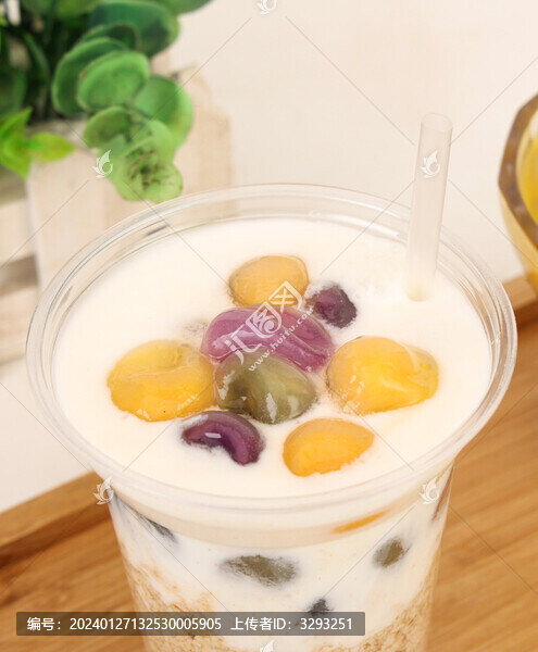 自制飲品燕麥杯小圓子