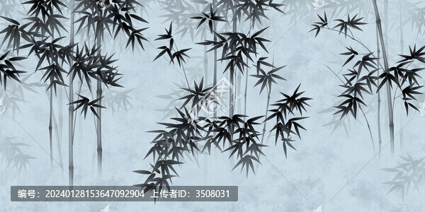中式竹子畫(huà)