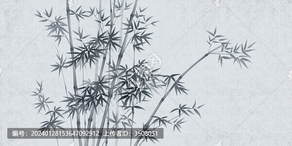 中式竹子畫