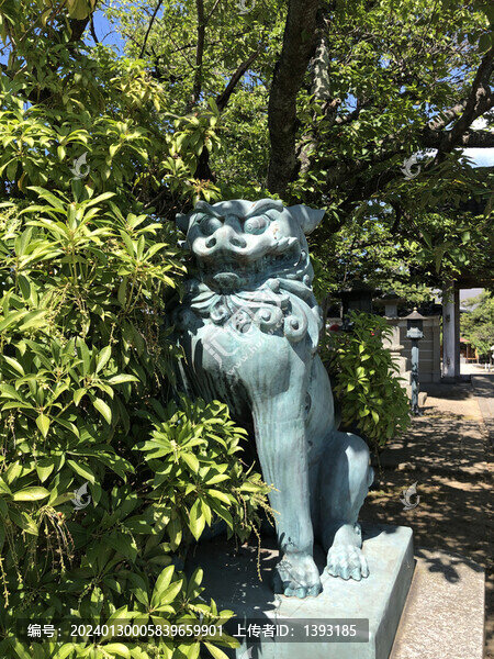 日本佛教寺廟表參道神獸石獸