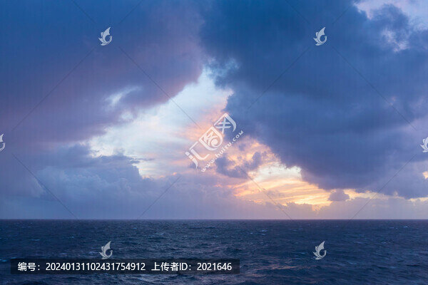 大西洋晚霞自然風(fēng)景