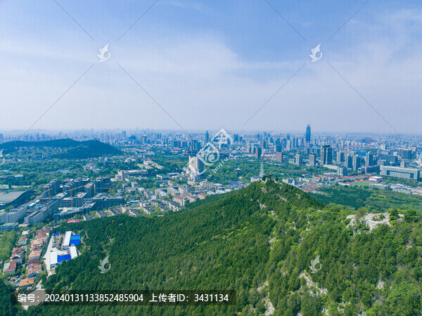 山東濟南千佛山航拍