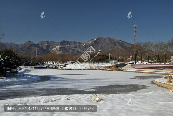 河北省石家莊市龍泉湖公園雪景